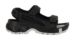 Burberry Arthur Sandals, Rubber, Black, UK 3, B/DB, 3*