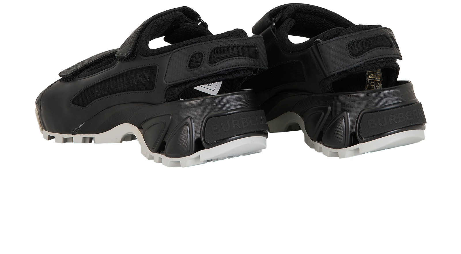 Burberry Arthur Sandals, &pound;120, Shoes, Black, Rubber, Back view