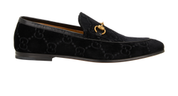 Gucci GG Loafers, Mens, Velvet, Black, UK8.5, DB/B, 3*