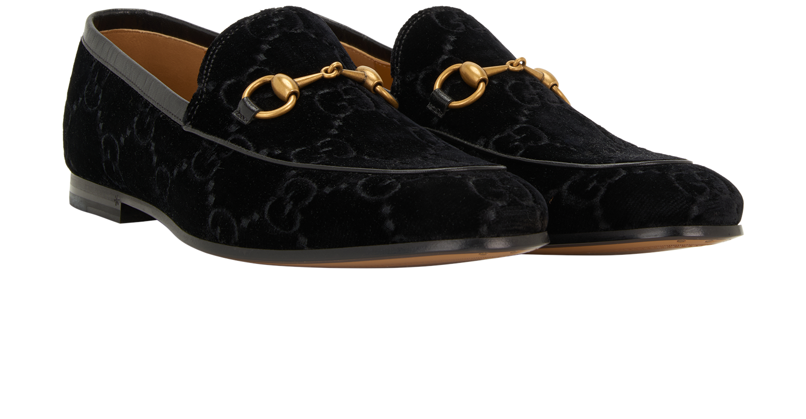 Gucci GG Loafers, &pound;395, Shoes, Black, Velvet, Side view