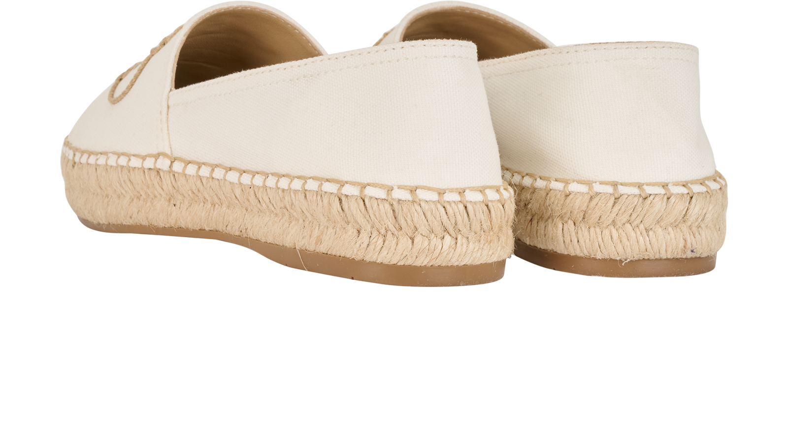 Prada Logo Espadrilles, &pound;250, Shoes, White, Canvas, Back view