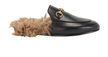 Gucci Princetown Mules, &pound;450, Shoes, Black, Leather, Front view