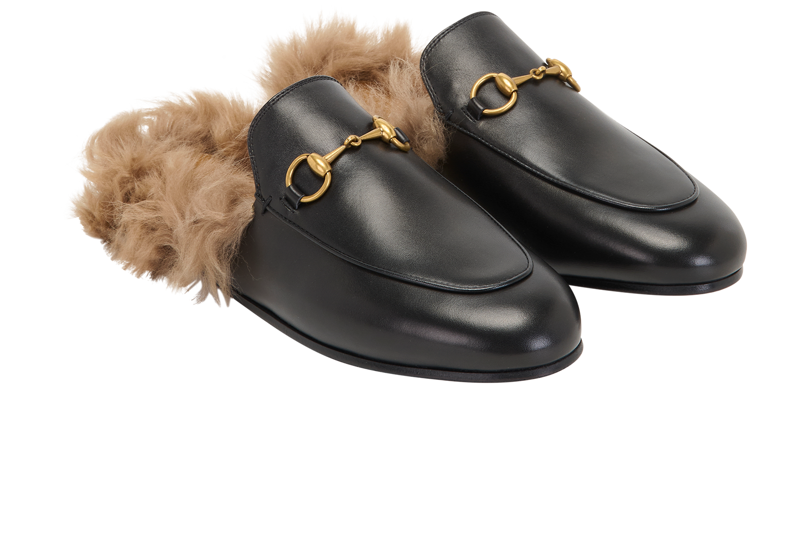 Gucci Princetown Mules, &pound;450, Shoes, Black, Leather, Side view