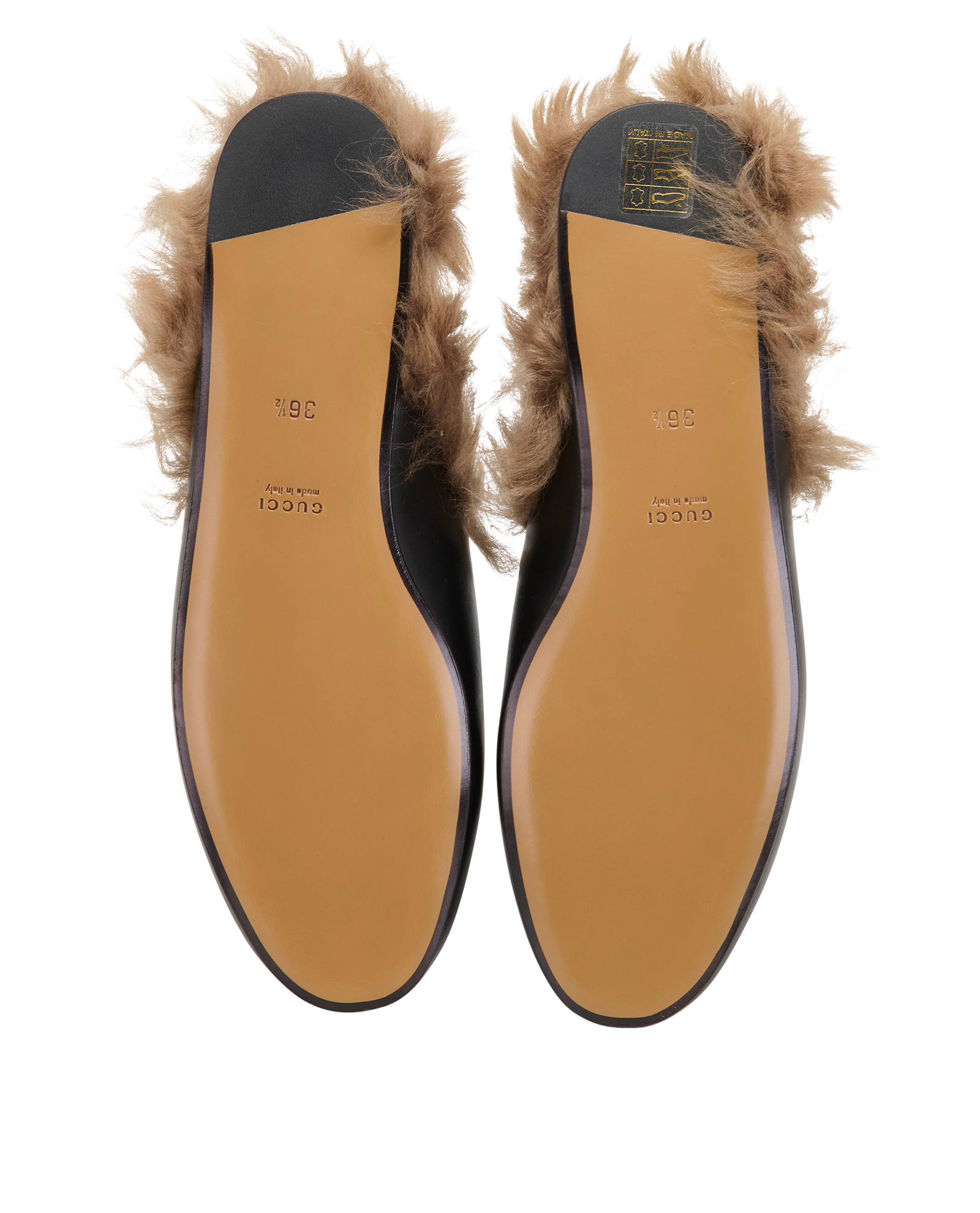 Gucci Princetown Mules, &pound;450, Shoes, Black, Leather, Top view