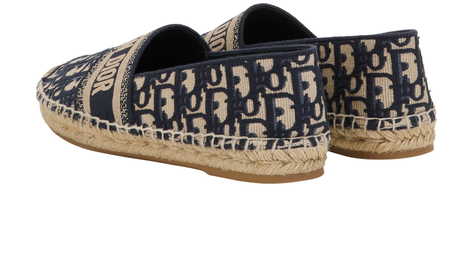 Christian Dior Granville Espadrilles, &pound;295, Shoes, Beige/Blue, Canvas, Back view