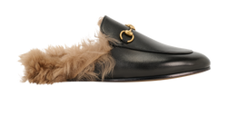 Gucci Princetown Mules, Leather/Shearling, Blk, UK3, DB/B, 3*