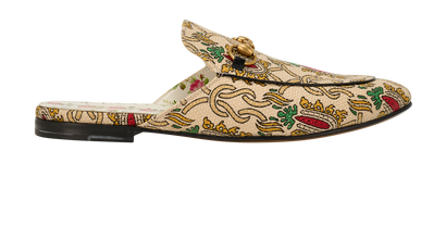 Gucci Princetown Mules, &pound;320, Shoes, Beige/Black/Red, Canvas/Leather, Front view