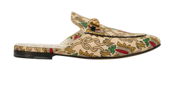 Gucci Princetown Mules, Mens, Canvas/Leather, Beige/Multi, UK10, DB/B, 3*