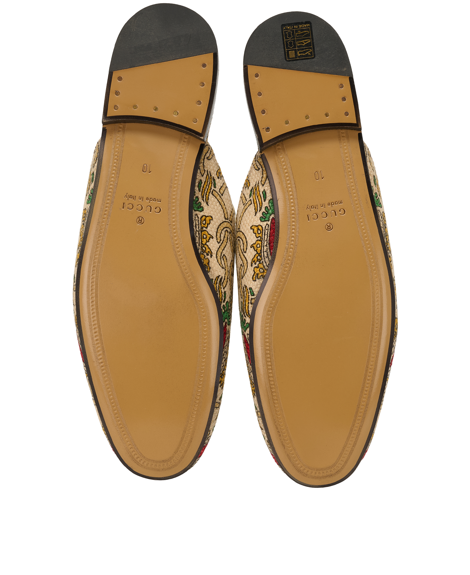 Gucci Princetown Mules, &pound;320, Shoes, Beige/Black/Red, Canvas/Leather, Top view