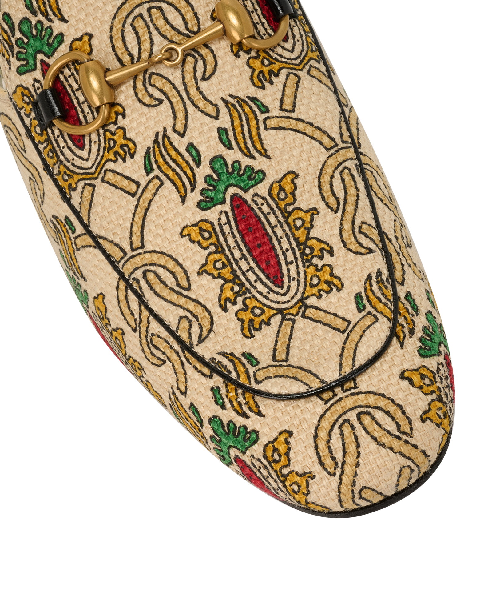 Gucci Princetown Mules, &pound;320, Shoes, Beige/Black/Red, Canvas/Leather, Other view