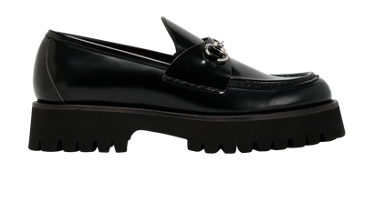 Gucci Horsebit Chunky Loafers, &pound;395, Shoes, Black, Leather, Front view