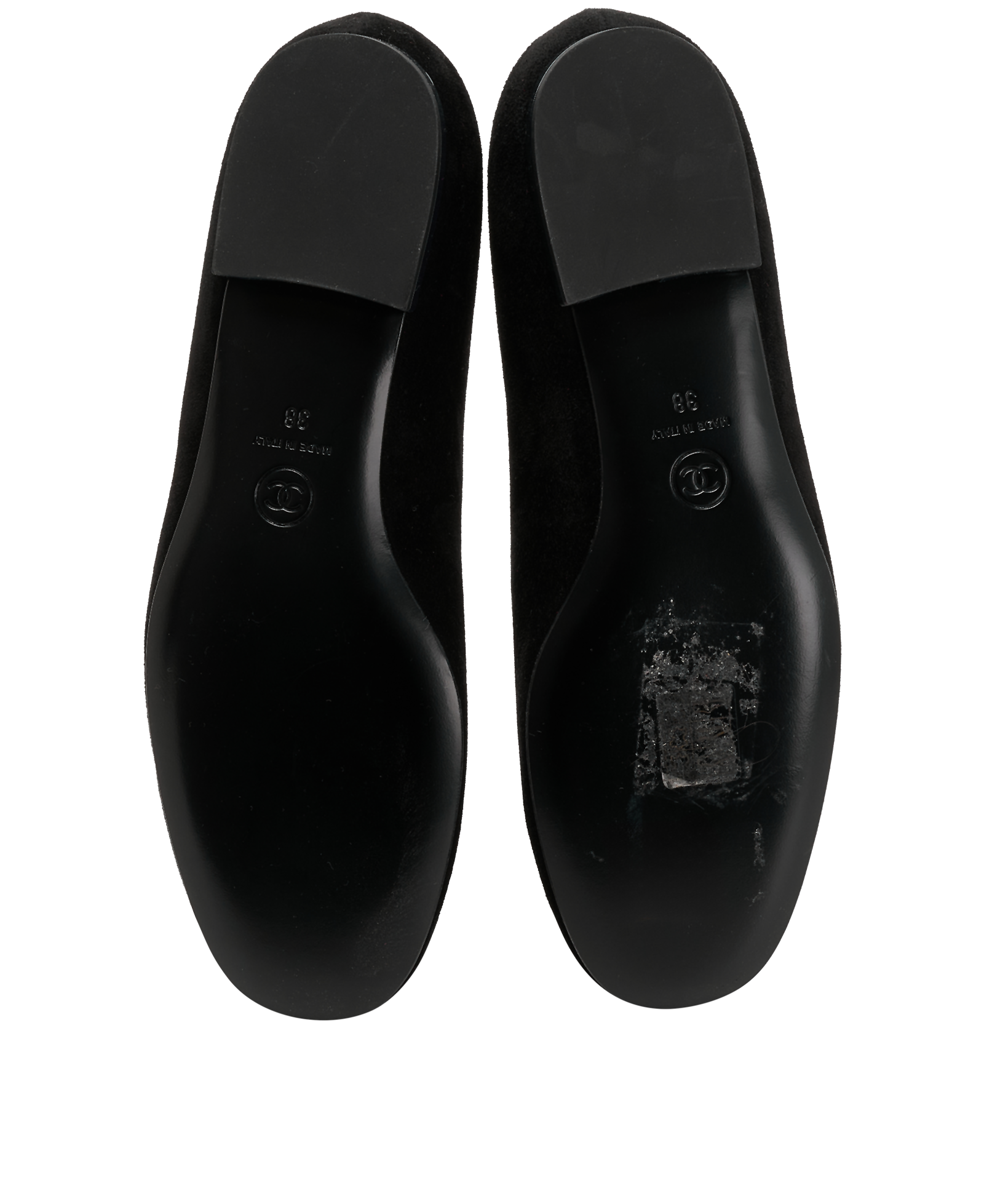 Chanel Camellia CC Ballet Flats, &pound;595, Shoes, Black, Suede, Top view