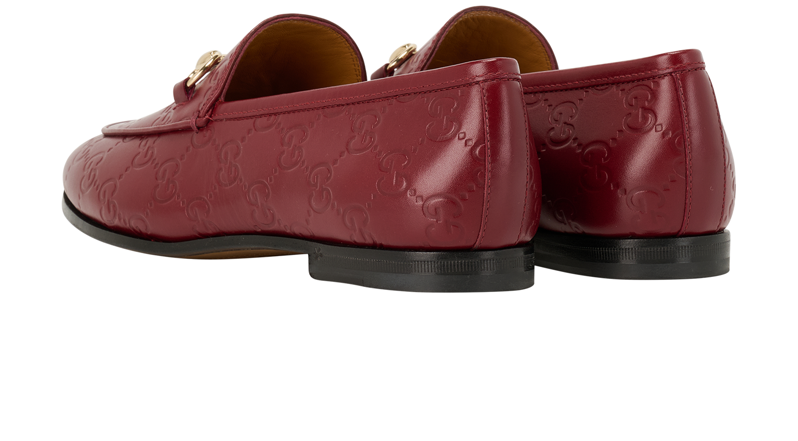Gucci Jordaan Loafers, &pound;350, Shoes, Burgundy, Leather, Back view
