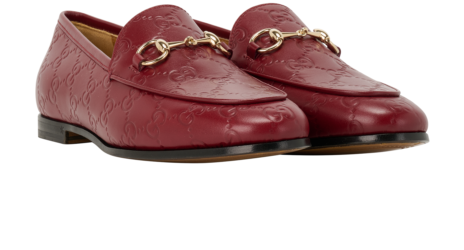 Gucci Jordaan Loafers, &pound;350, Shoes, Burgundy, Leather, Side view