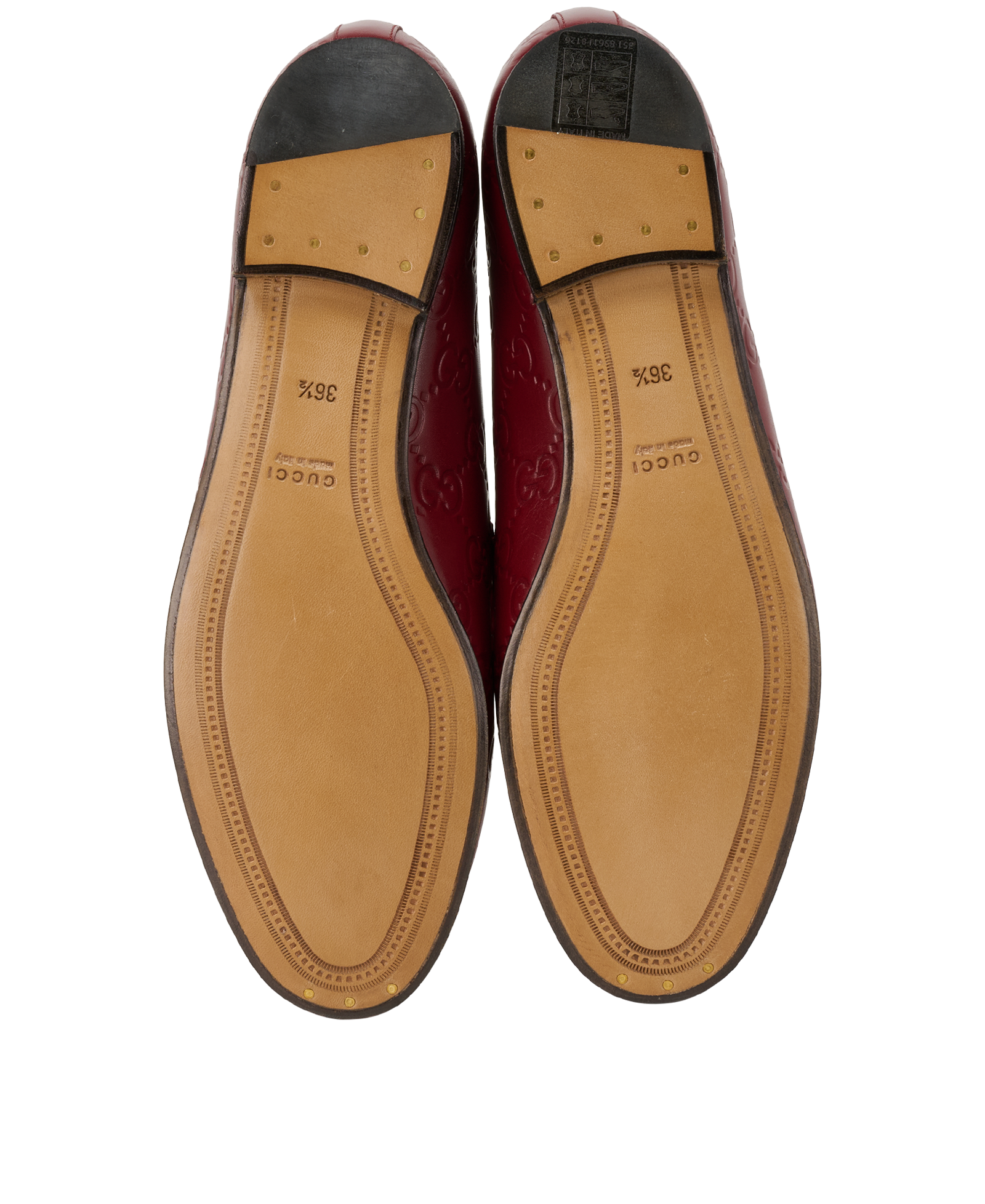 Gucci Jordaan Loafers, &pound;350, Shoes, Burgundy, Leather, Top view