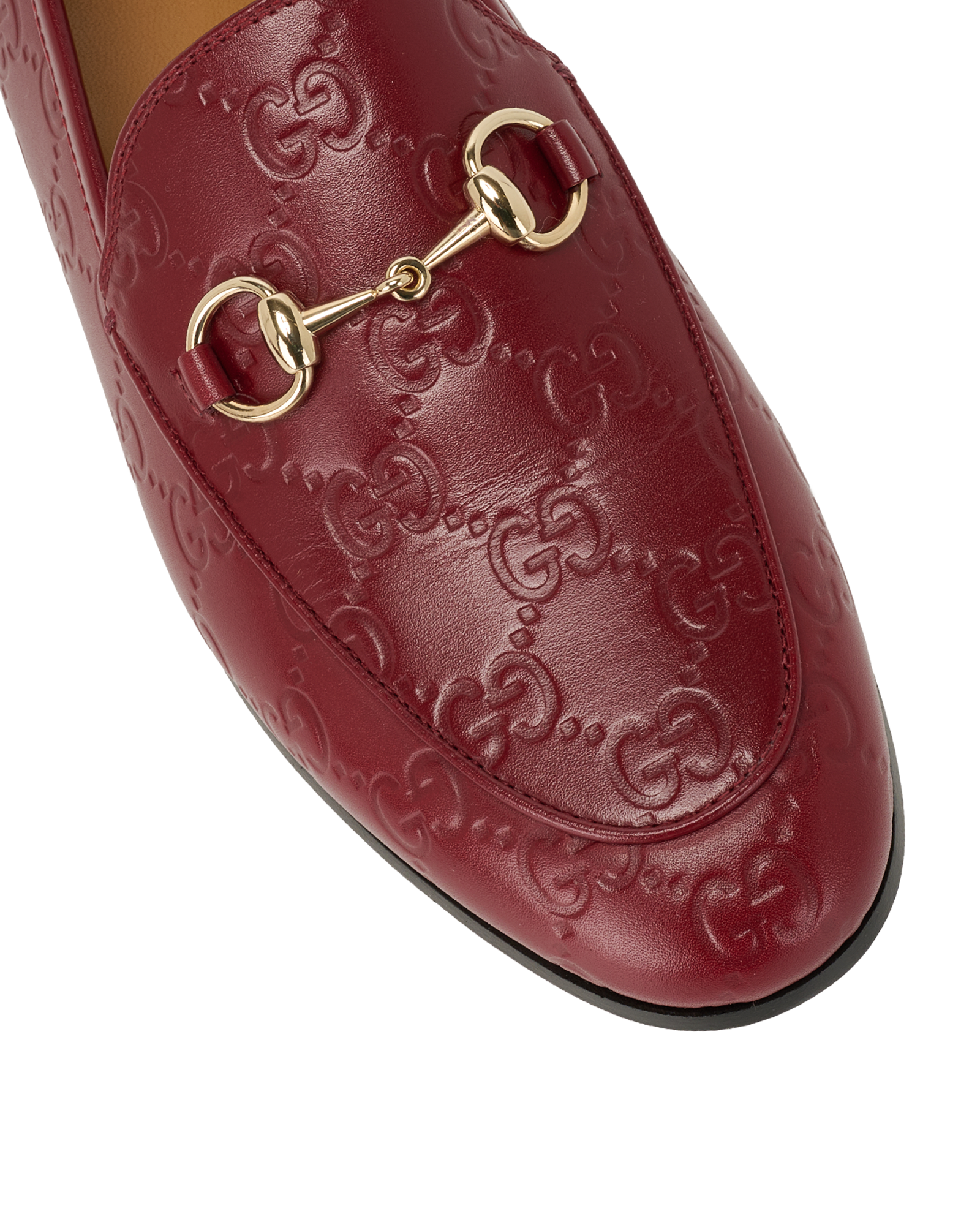 Gucci Jordaan Loafers, &pound;350, Shoes, Burgundy, Leather, Other view