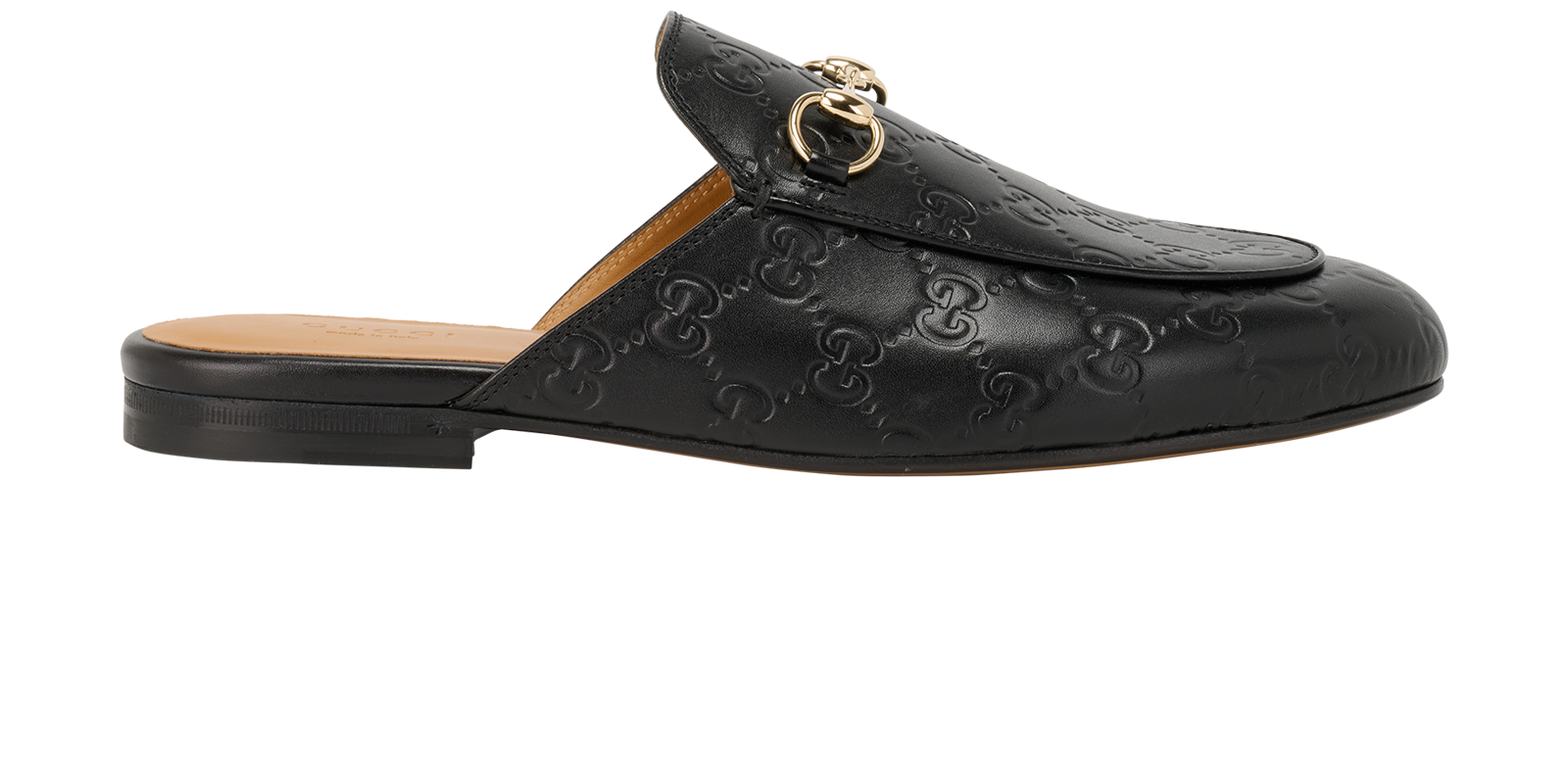 Pre-loved GG Embossed Princetown Mules - £380
