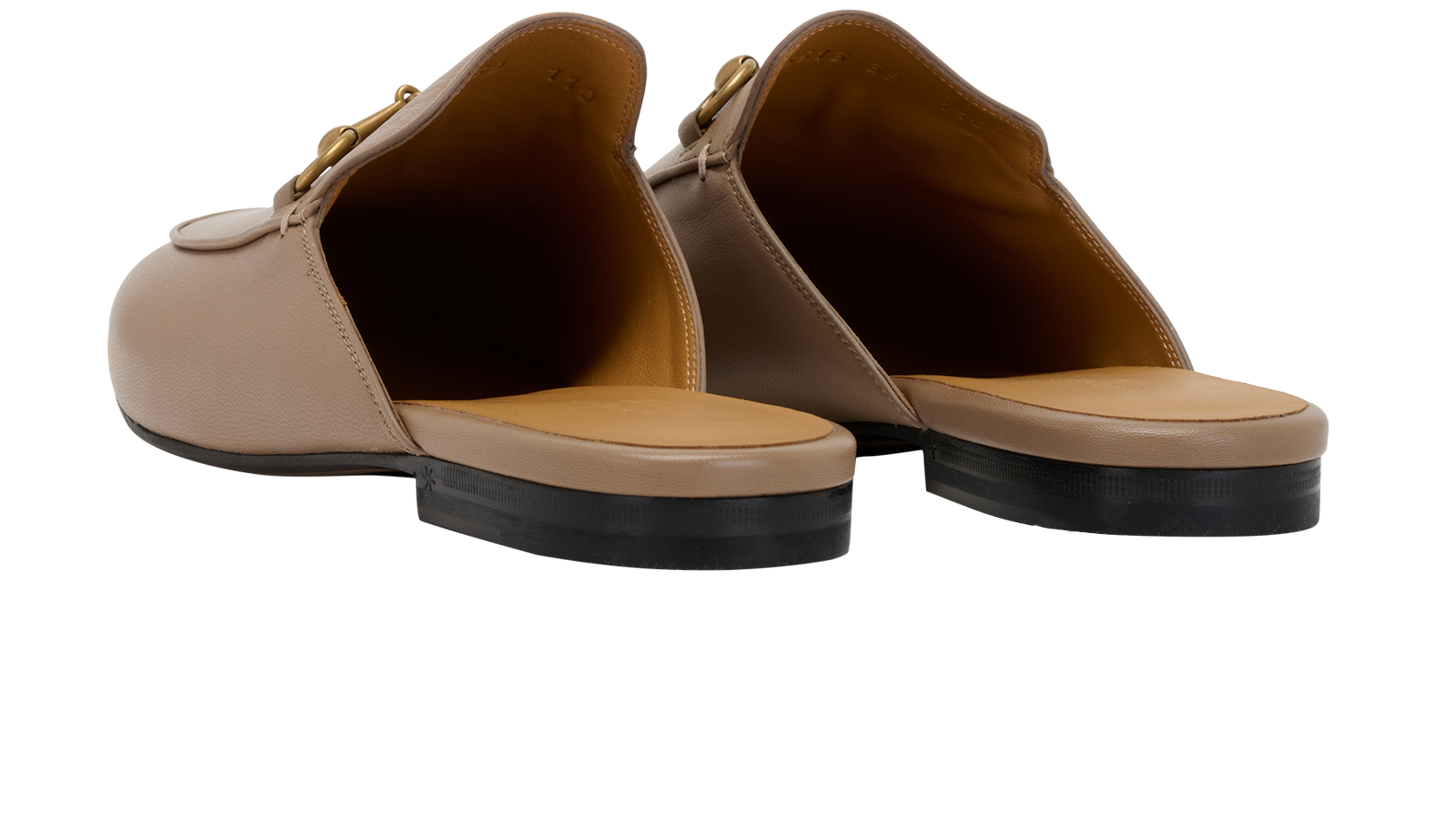 Gucci Princetown Slippers, &pound;350, Shoes, Beige, Leather, Back view