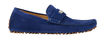 Gucci Driver Loafers, &pound;250, Shoes, Blue, Suede, Front view