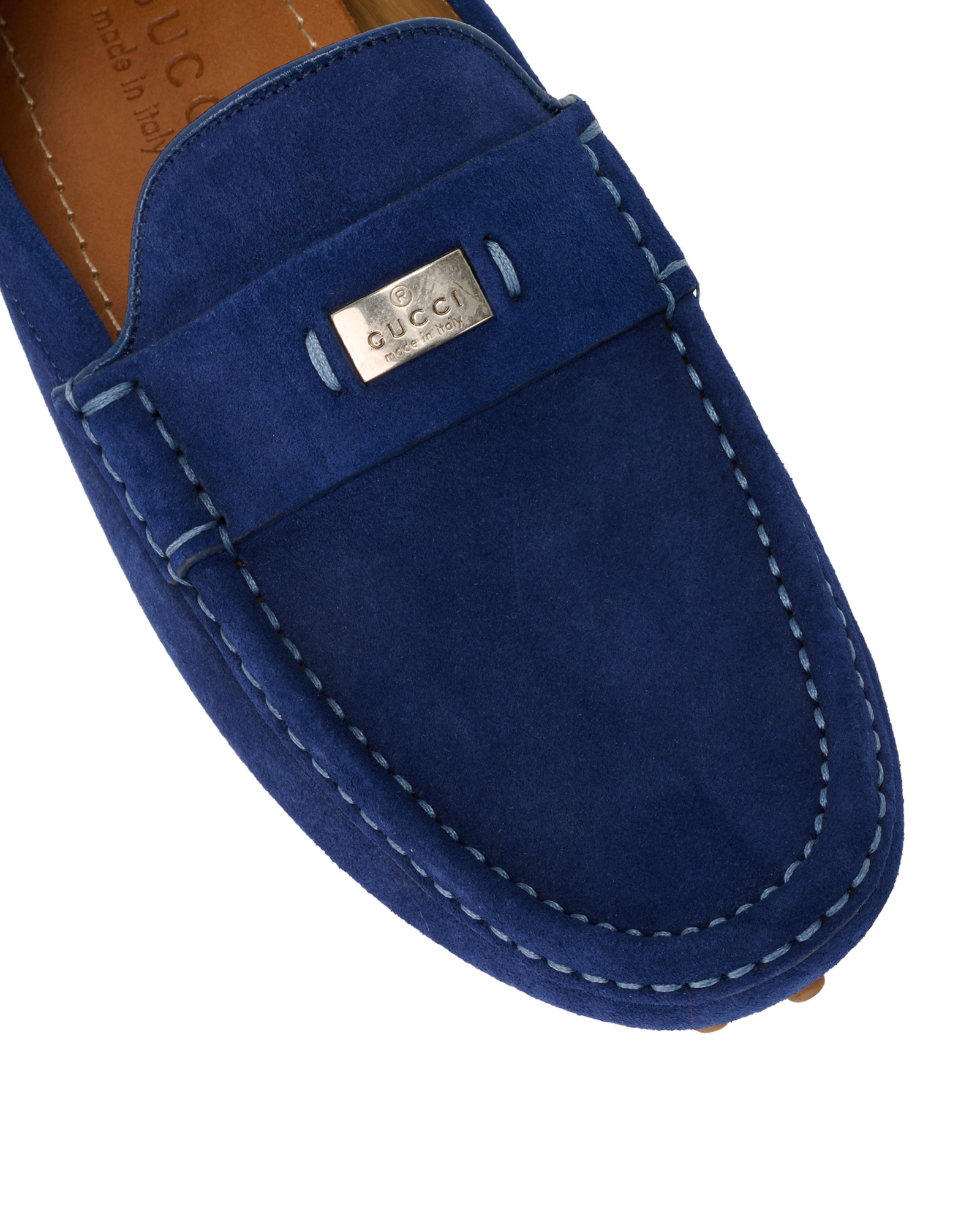 Gucci Driver Loafers, &pound;250, Shoes, Blue, Suede, Other view