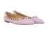 Valentino Spike Ballerina Flats, &pound;250, Shoes, Purple, Leather, Side view