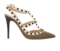 Valentino Rockstud High Heel, Leather, Grey, UK7, DB/B, 3*