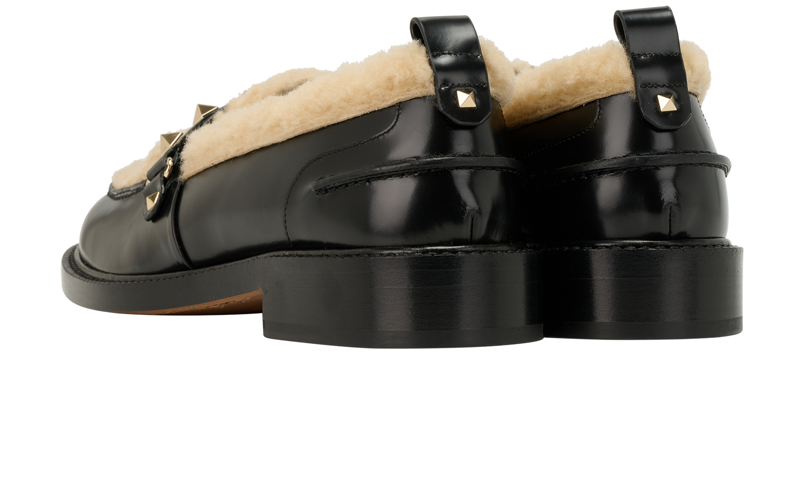 Valentino Rockstud Loafers, &pound;290, Shoes, Black, Leather, Back view