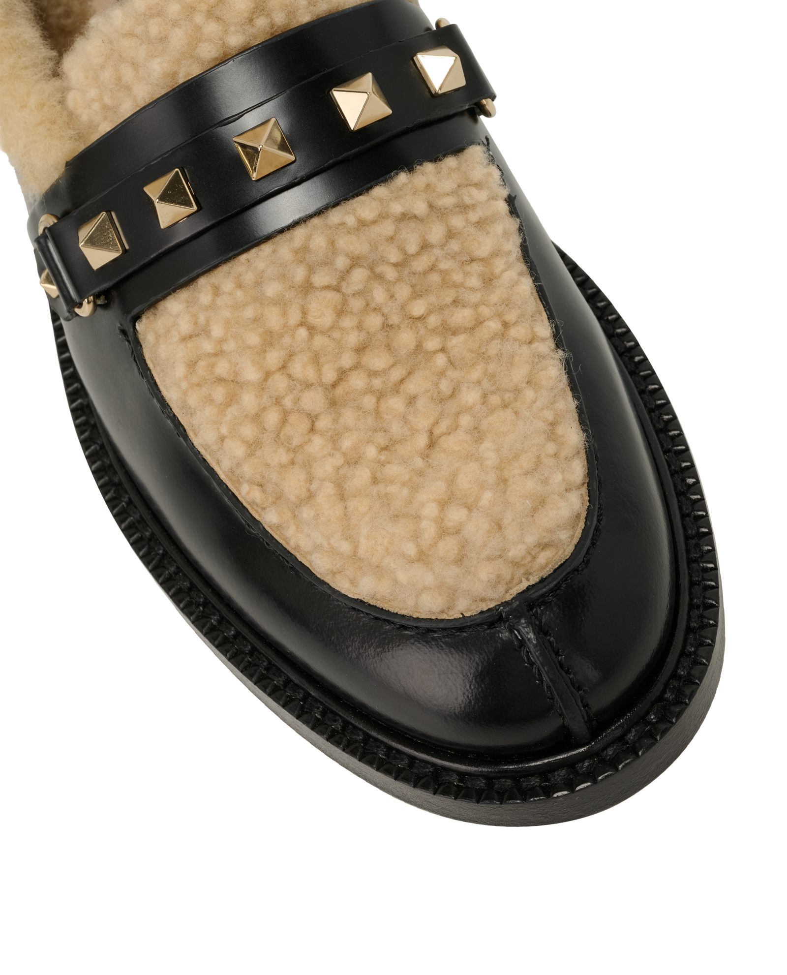 Valentino Rockstud Loafers, &pound;290, Shoes, Black, Leather, Other view