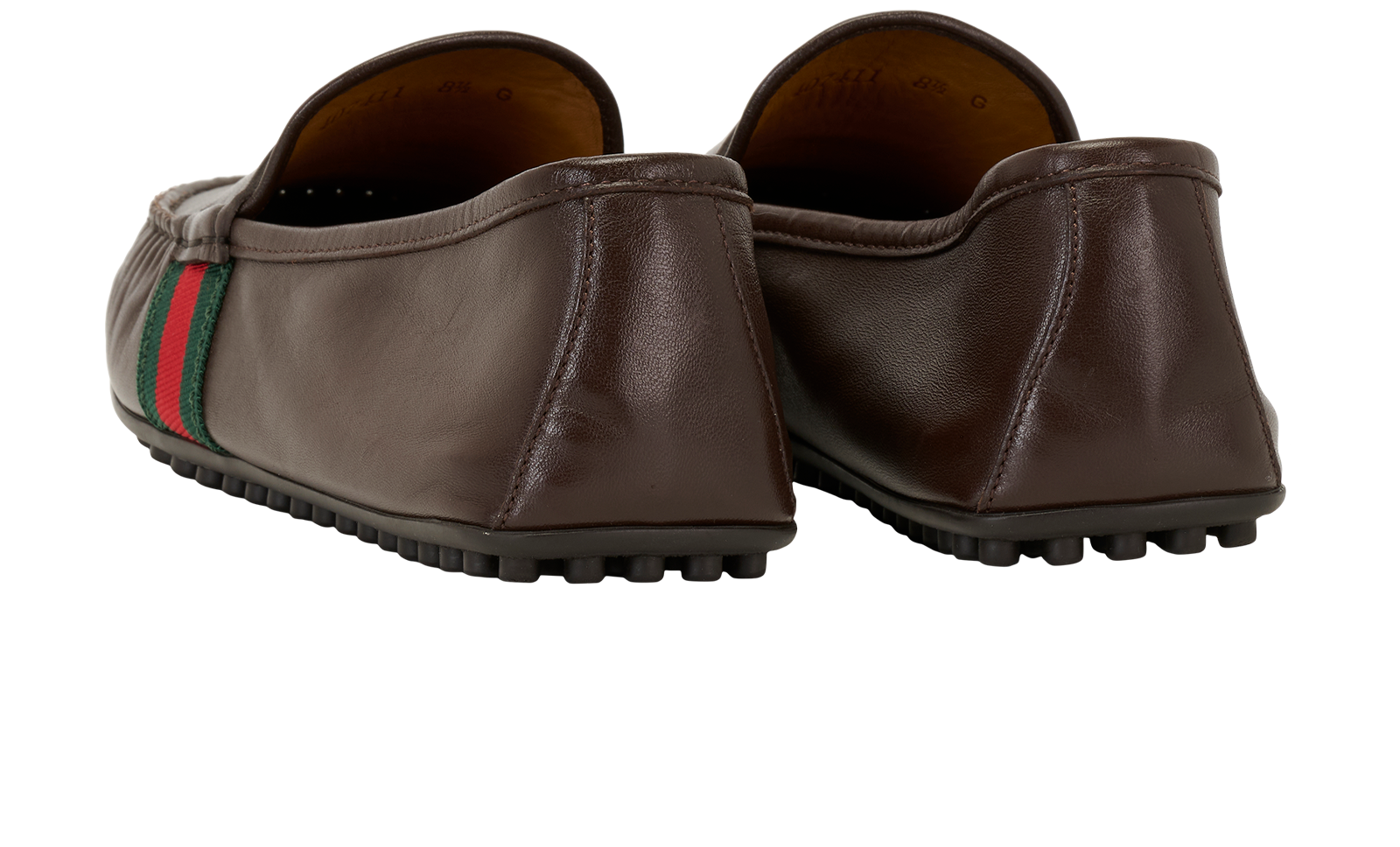Gucci Web Loafers, &pound;295, Shoes, Brown, Leather, Back view