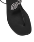 Saint Laurent Embellished Bow Thong Sandals, &pound;350, Shoes, Black, Leather, Other view