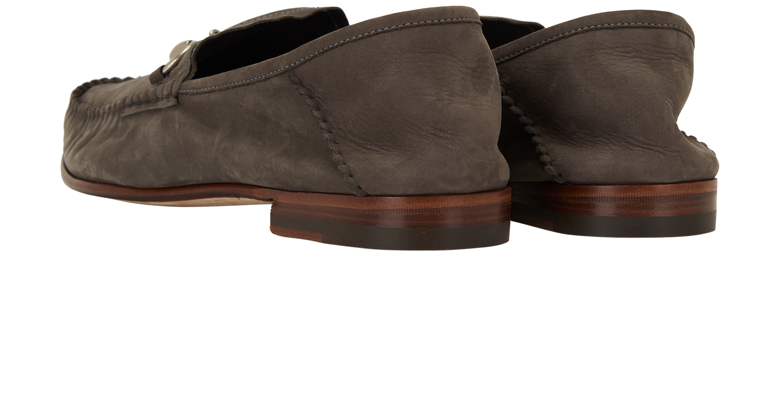 Gucci Horsebit Loafer, &pound;330, Shoes, Grey, Suede, Back view