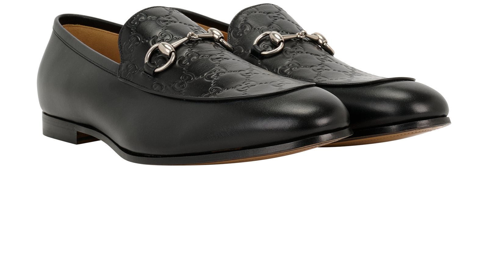 Gucci Jordy GG Loafers, &pound;375, Shoes, Black, Leather, Side view