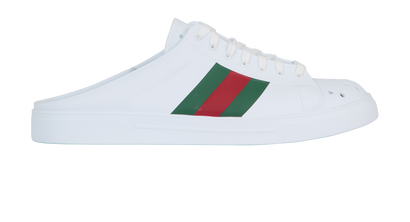 Gucci Ace Web Mules, &pound;250, Shoes, White, Rubber, Front view