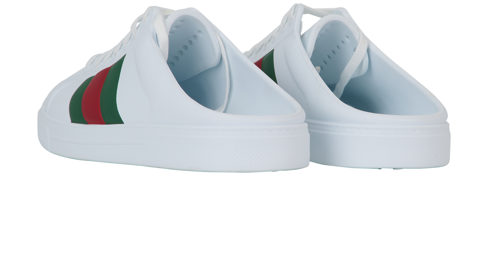 Gucci Ace Web Mules, &pound;250, Shoes, White, Rubber, Back view