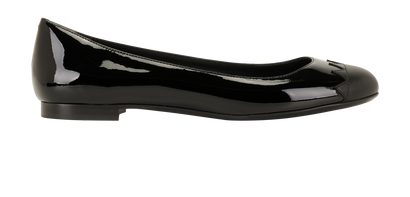 Fendi Ballet Flats, &pound;180, Shoes, Black, Patent Leather, Front view