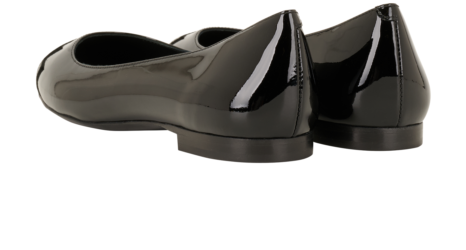 Fendi Ballet Flats, &pound;180, Shoes, Black, Patent Leather, Back view