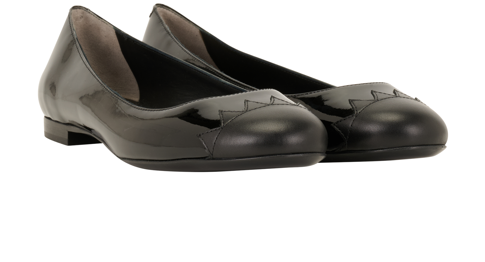 Fendi Ballet Flats, &pound;180, Shoes, Black, Patent Leather, Side view