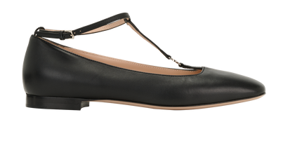 Gucci Mary Jane Flats, &pound;195, Shoes, Black, Leather, Front view