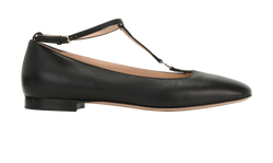 Gucci Mary Jane Flats, Leather, Black, UK3.5, 2*