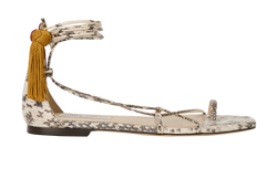 Jimmy Choo Tassels Sandals, Snake, White/Blk, UK3.5, 2*