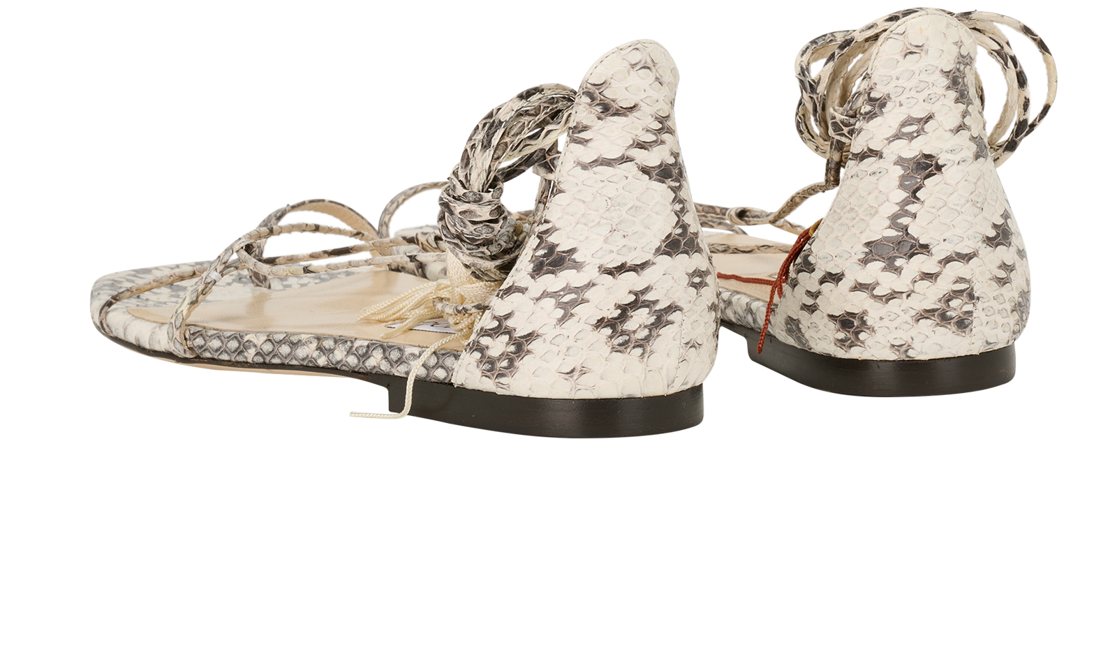 Jimmy Choo Tassels Sandals, &pound;190, Shoes, Black/White, Leather, Back view