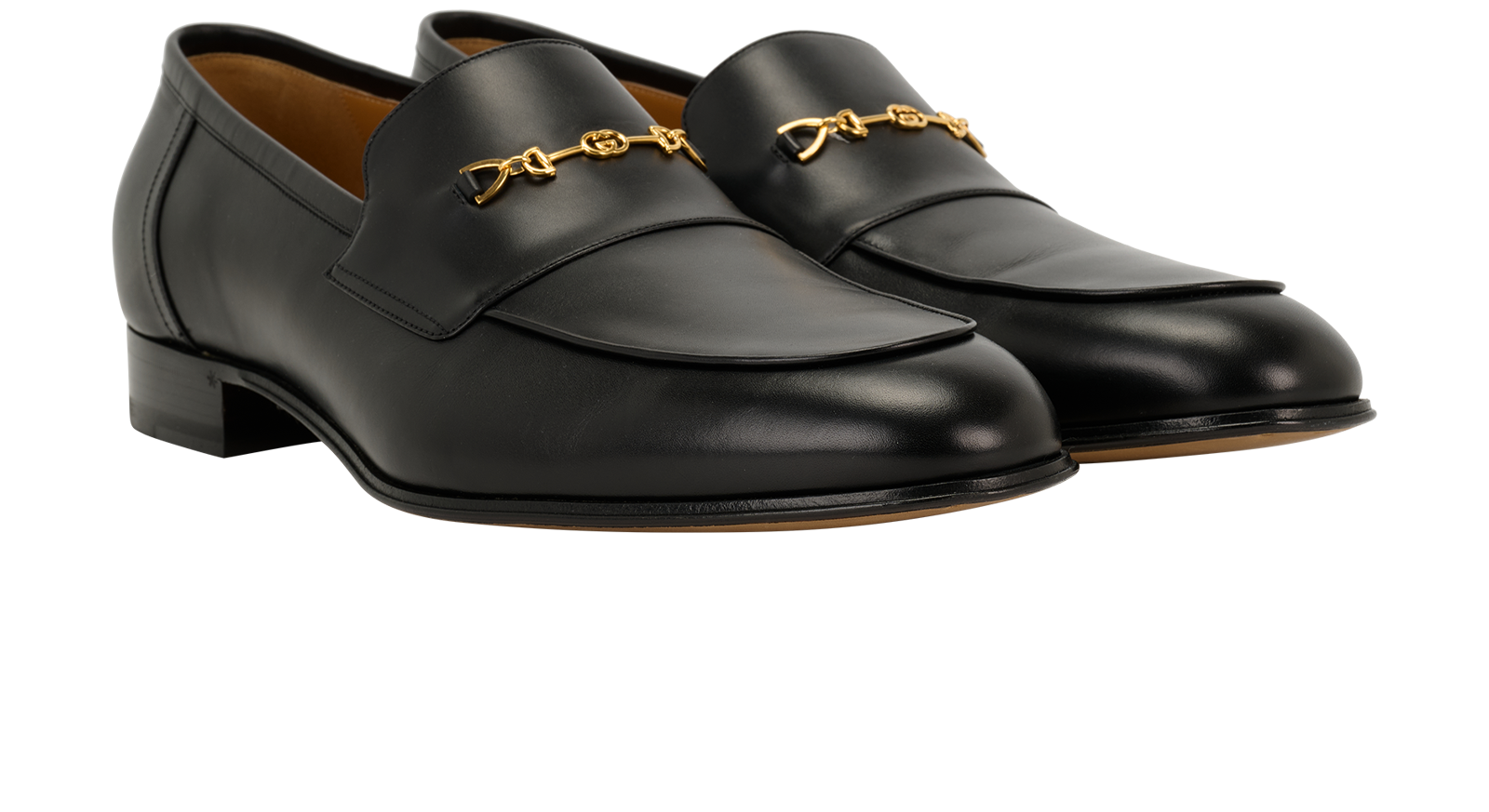 Gucci Interlockin G Loafers, &pound;350, Shoes, Black, Leather, Side view