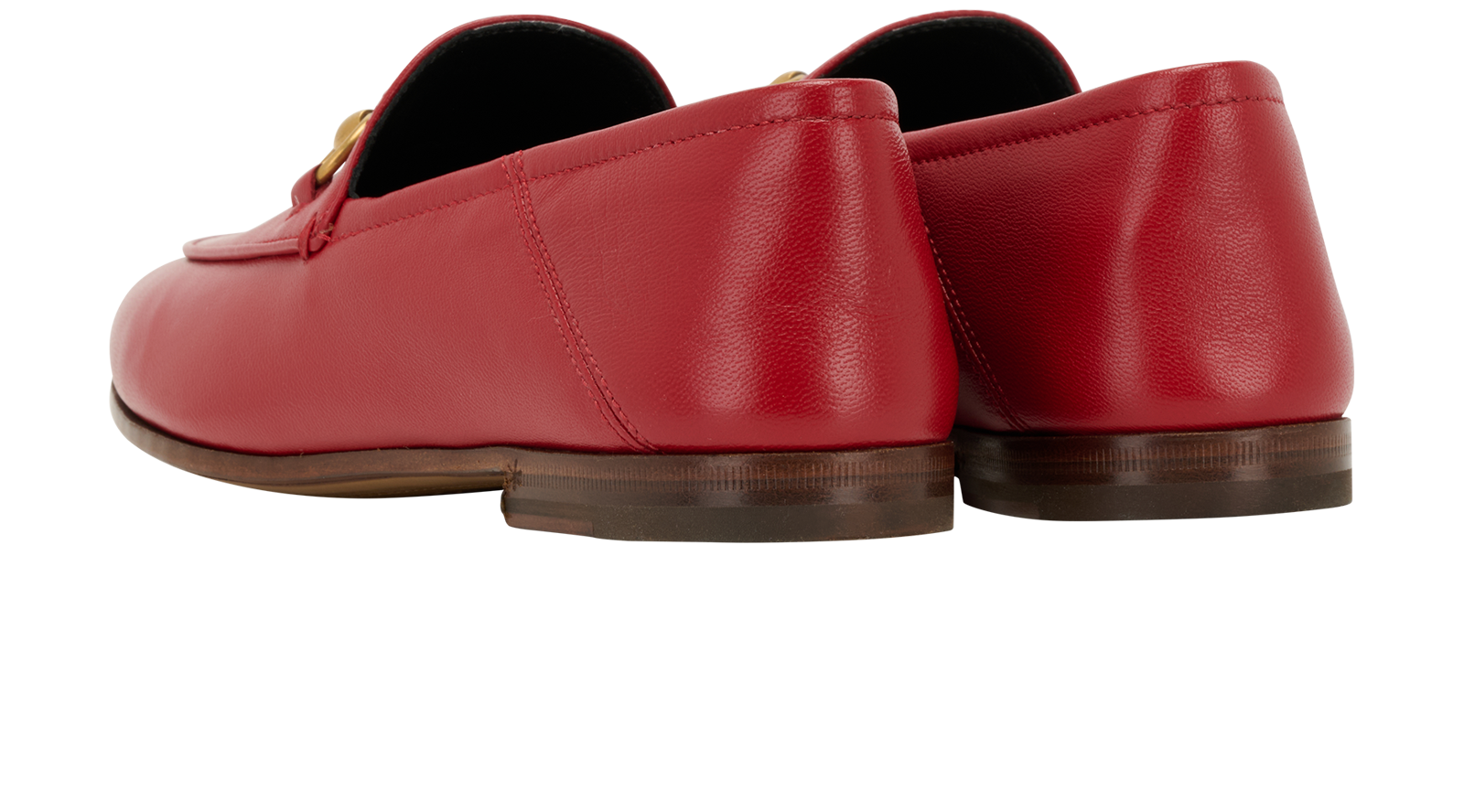 Gucci Jordaan Loafers, &pound;295, Shoes, Red, Leather, Back view