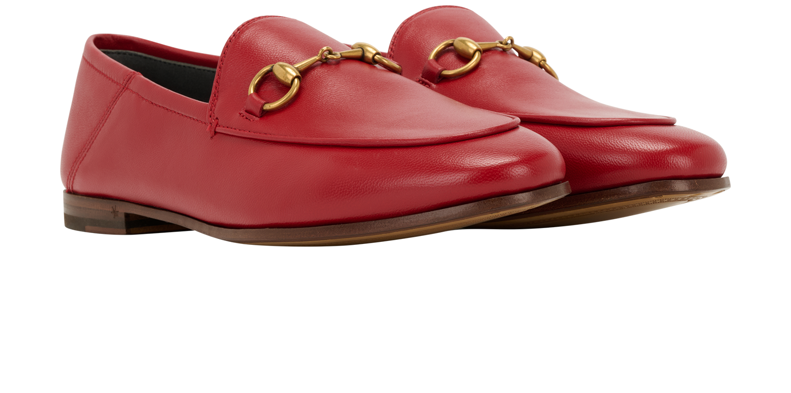 Gucci Jordaan Loafers, &pound;295, Shoes, Red, Leather, Side view