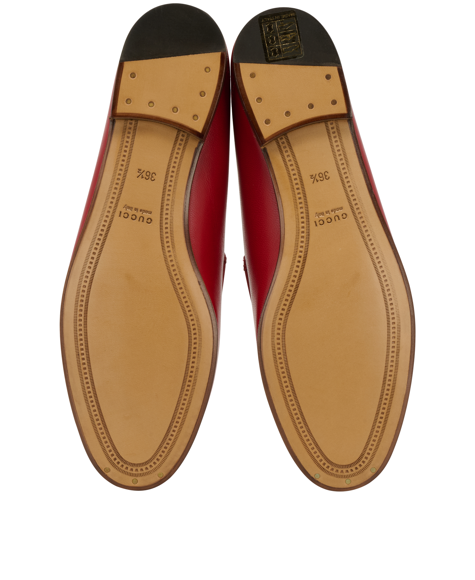 Gucci Jordaan Loafers, &pound;295, Shoes, Red, Leather, Top view