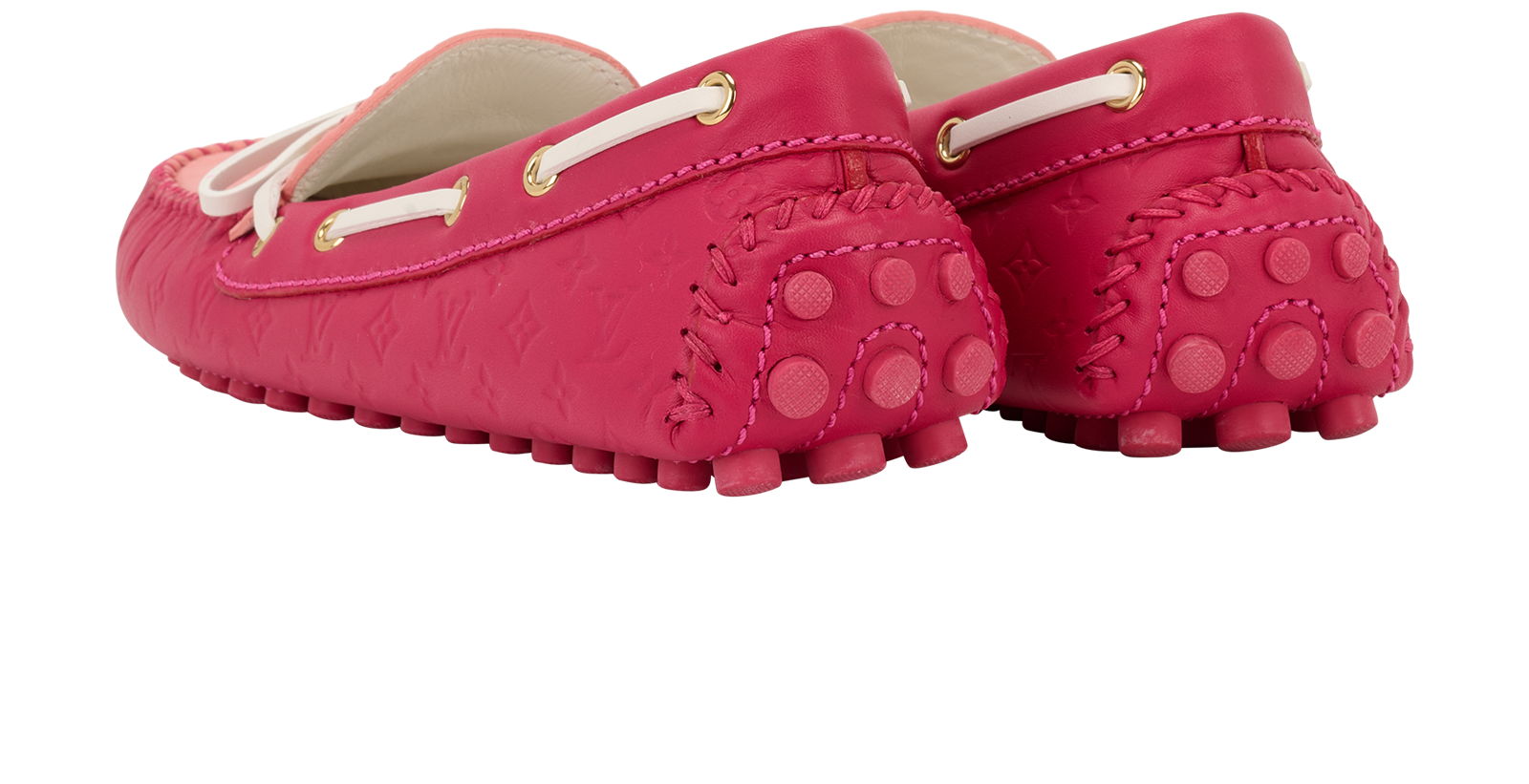 Louis Vuitton Gloria Driving Shoes, &pound;330, Shoes, Pink, Leather, Back view
