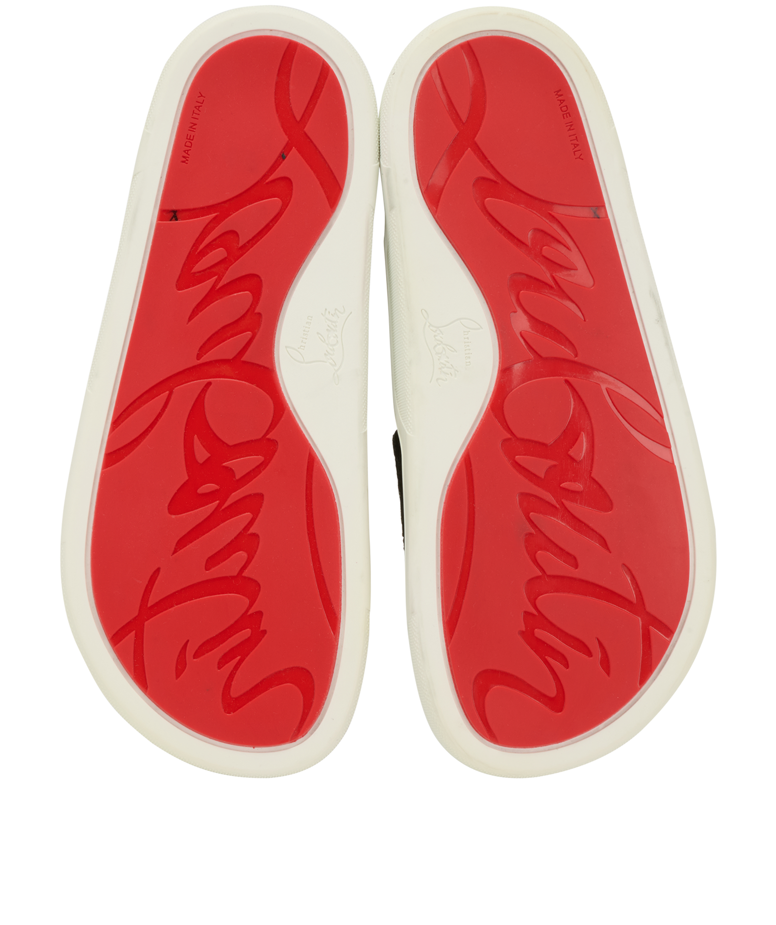 Christian Louboutin Pool Slides, &pound;220, Shoes, Black, Suede, Top view