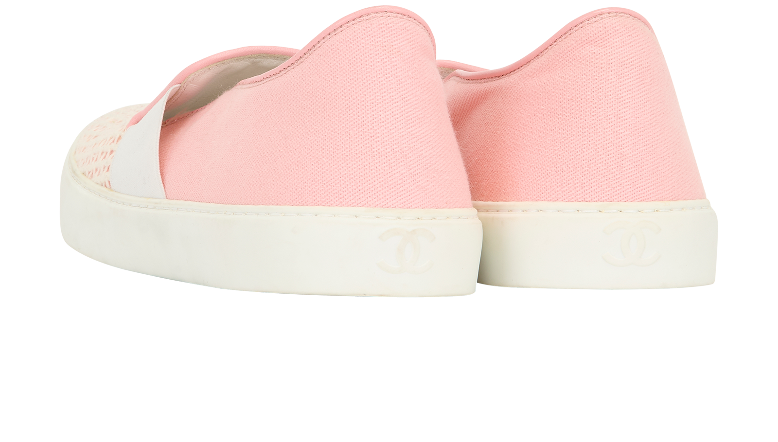 Chanel 17C Mesh Slip-On, &pound;295, Shoes, Pink, Canvas, Back view