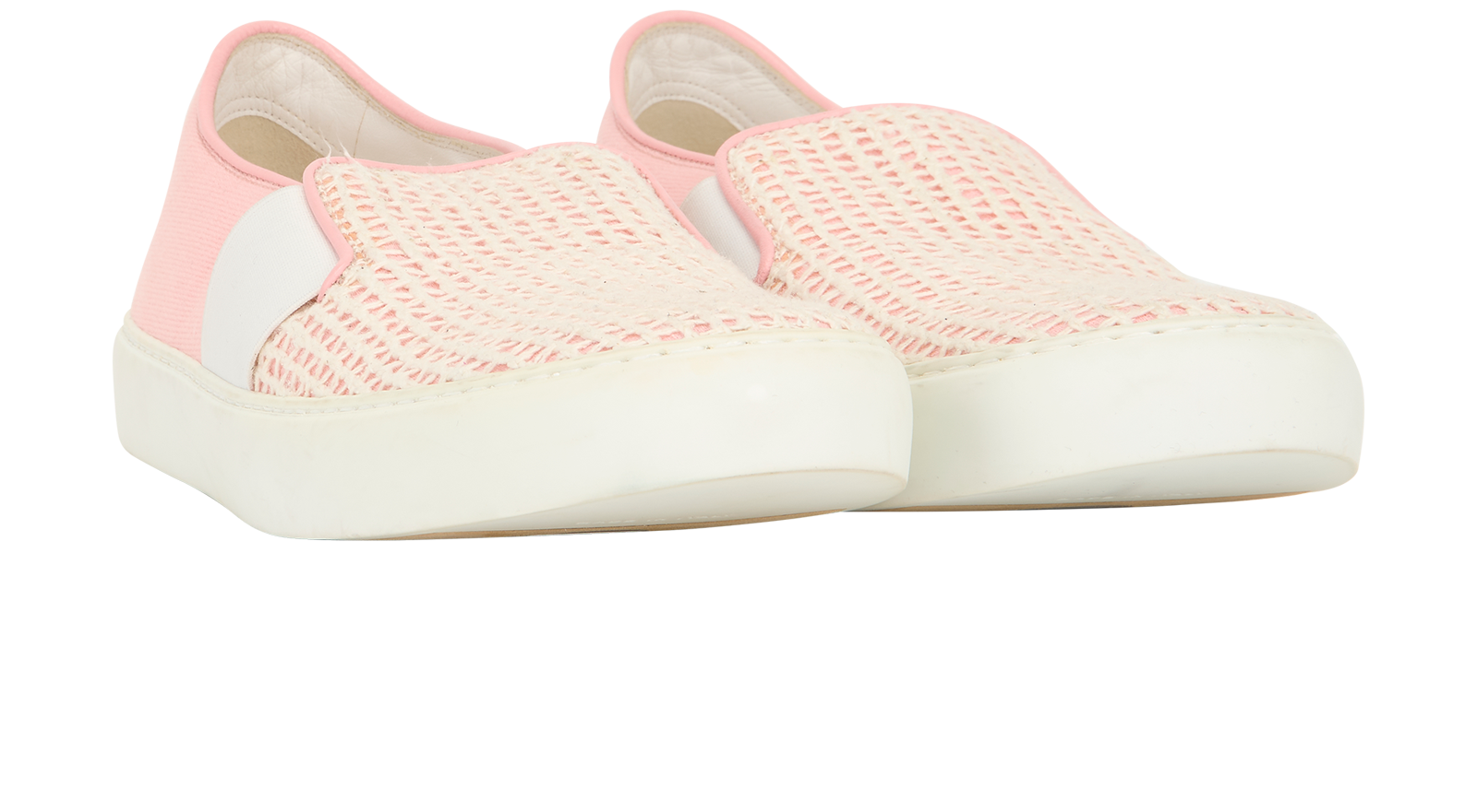 Chanel 17C Mesh Slip-On, &pound;295, Shoes, Pink, Canvas, Side view