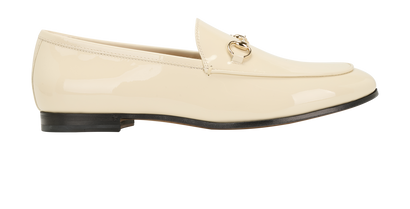 Gucci Jordaan Loafers, &pound;350, Shoes, Cream, Patent Leather, Front view